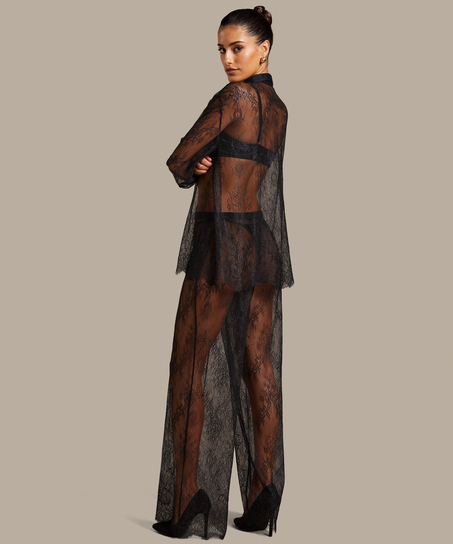 Haut en dentelle Camille, Noir