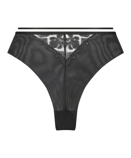 Brazilian mit hohem Beinausschnitt Mila, Schwarz