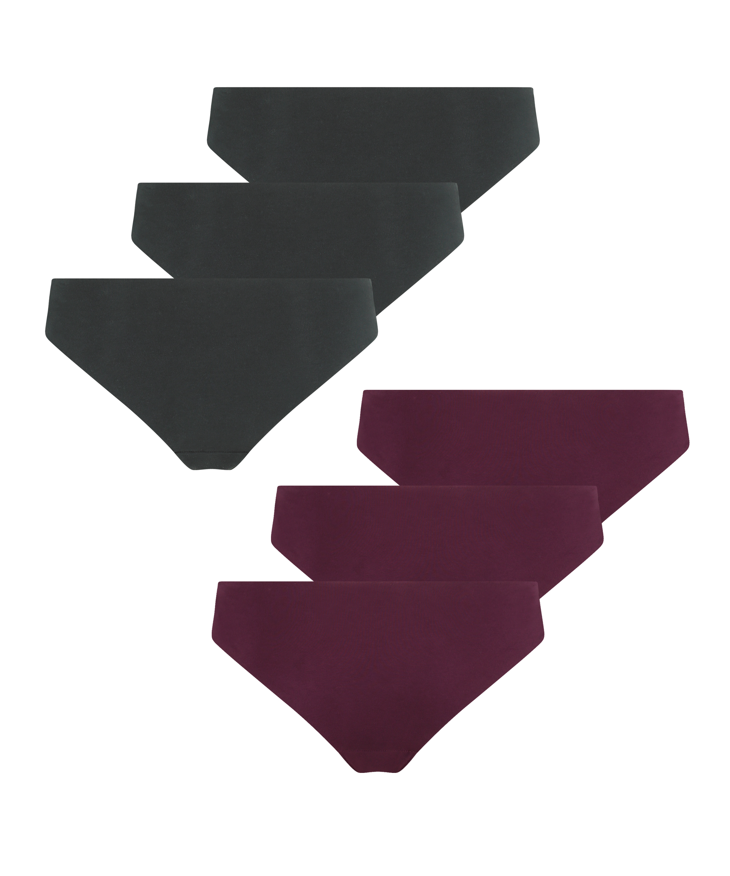 6-er Pack Invisible Brazilian Baumwolle, Blau, main