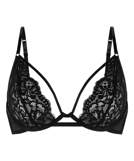 Unwattierter B&uuml;gel-BH Cinnamon, Schwarz