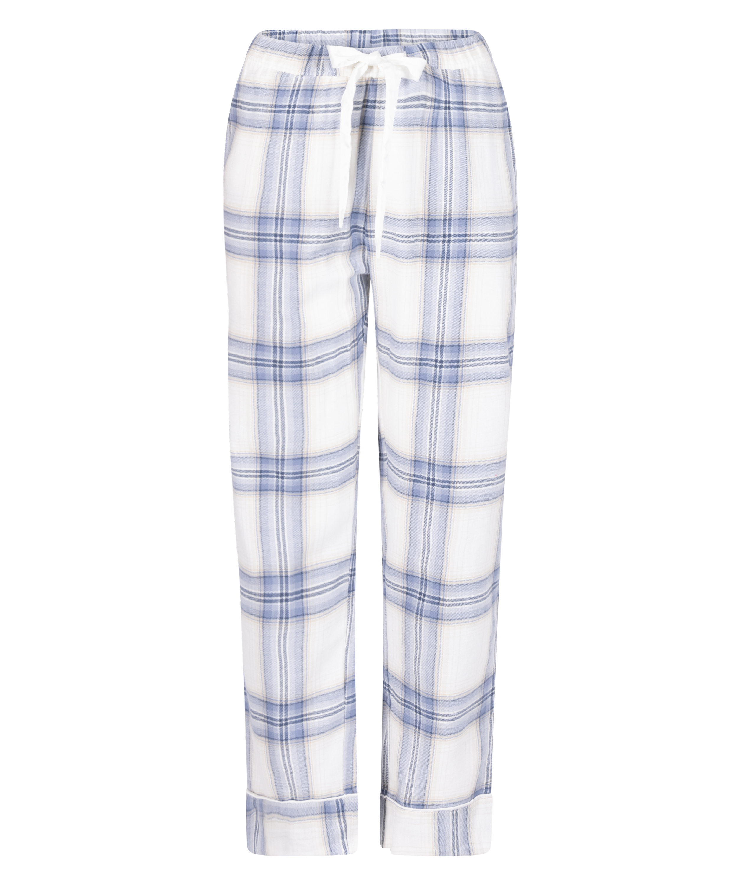 Tall Pyjamahose aus Flanell, Blau, main