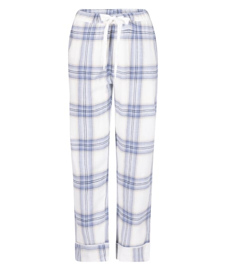 Tall Pyjamahose aus Flanell, Blau