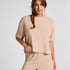 Pyjamashorts aus aufgerautem Jersey, Beige