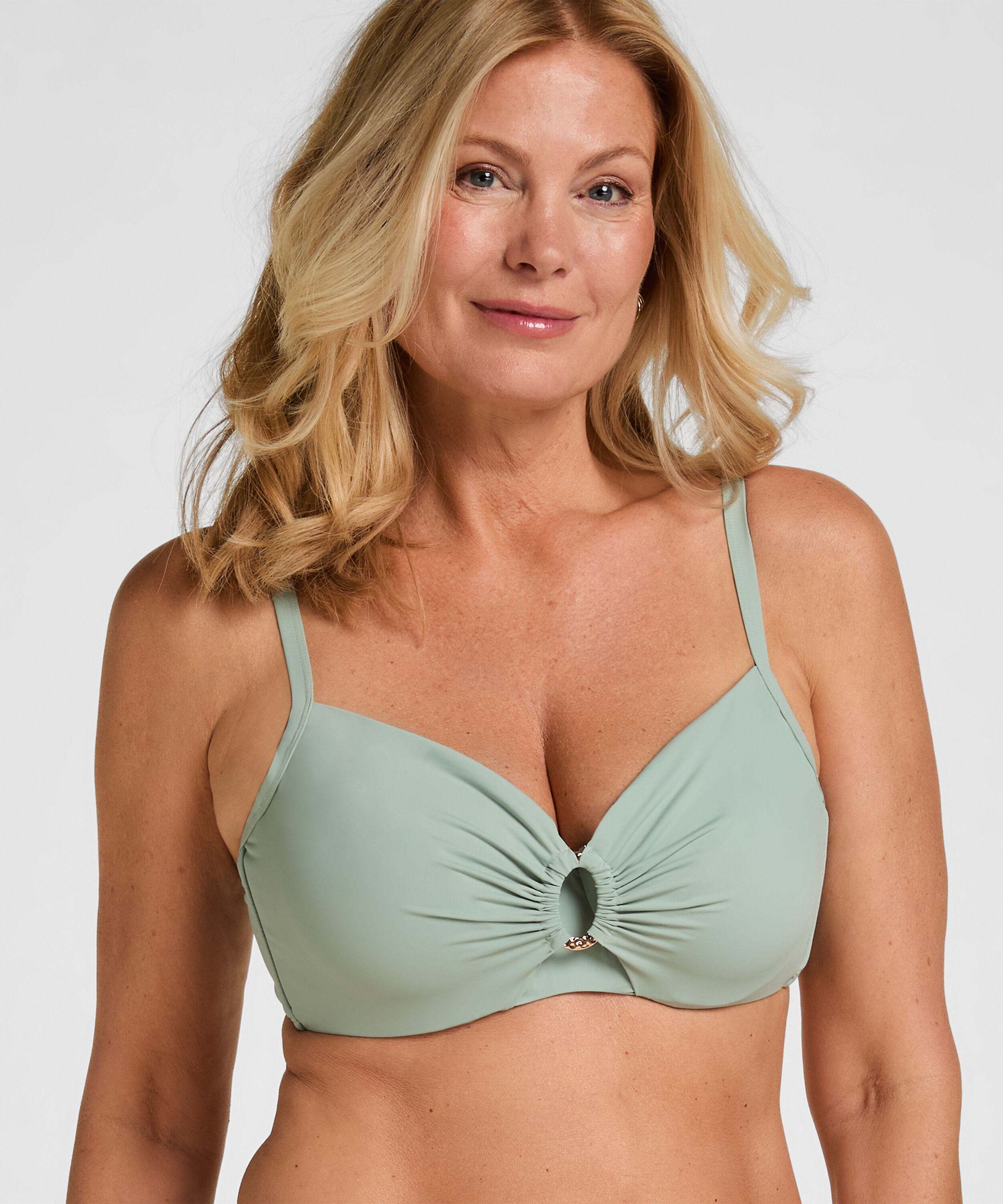Nicht-vorgeformtes Bügel-Bikini-Top Luxe, Grün Nicht-vorgeformtes Bügel-Bikini-Top Luxe, Grün