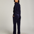 Pyjamahose aus Samt, Blau