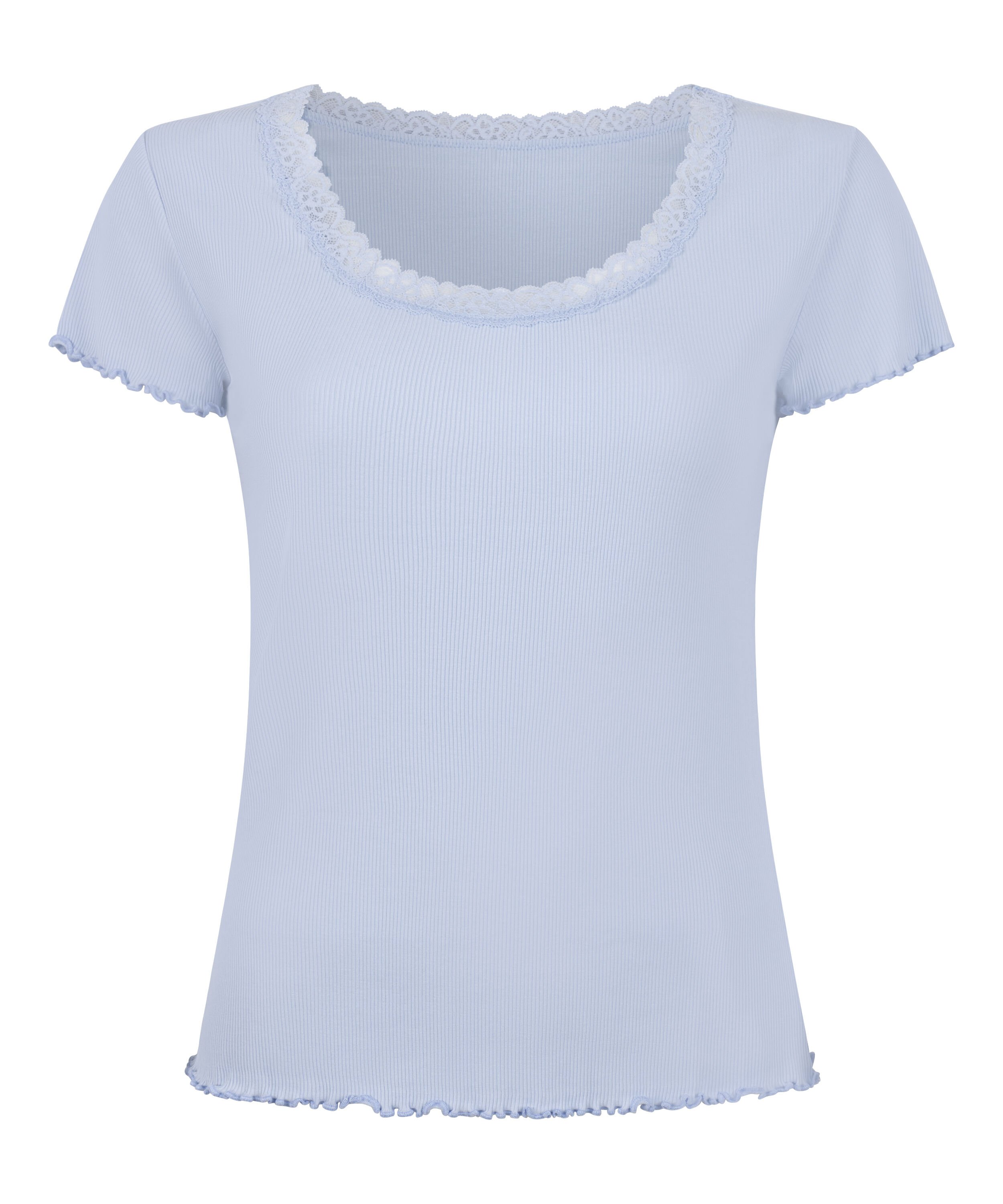 Pyjama-Oberteil Jersey Ripp, Blau