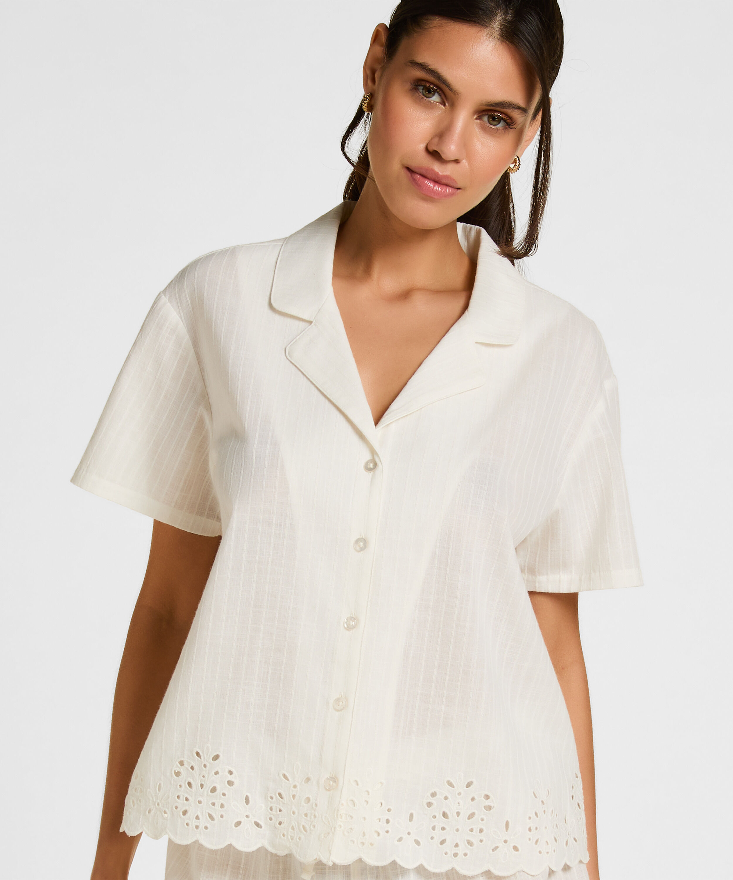 Jacket Scallop, Blanc
