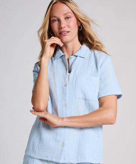 Musselin-Jacke, Blau