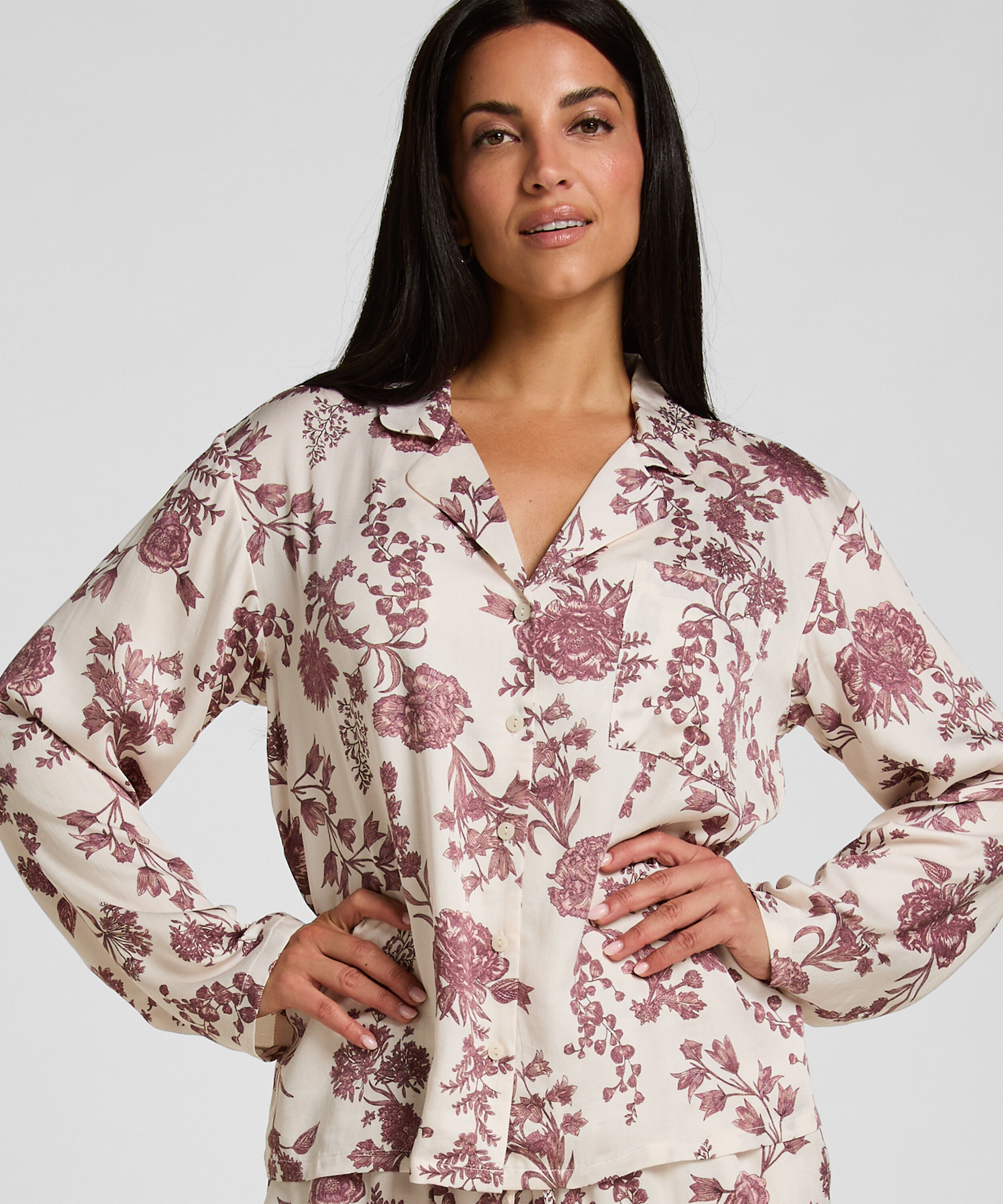 Pyjama Jacke Woven Print
