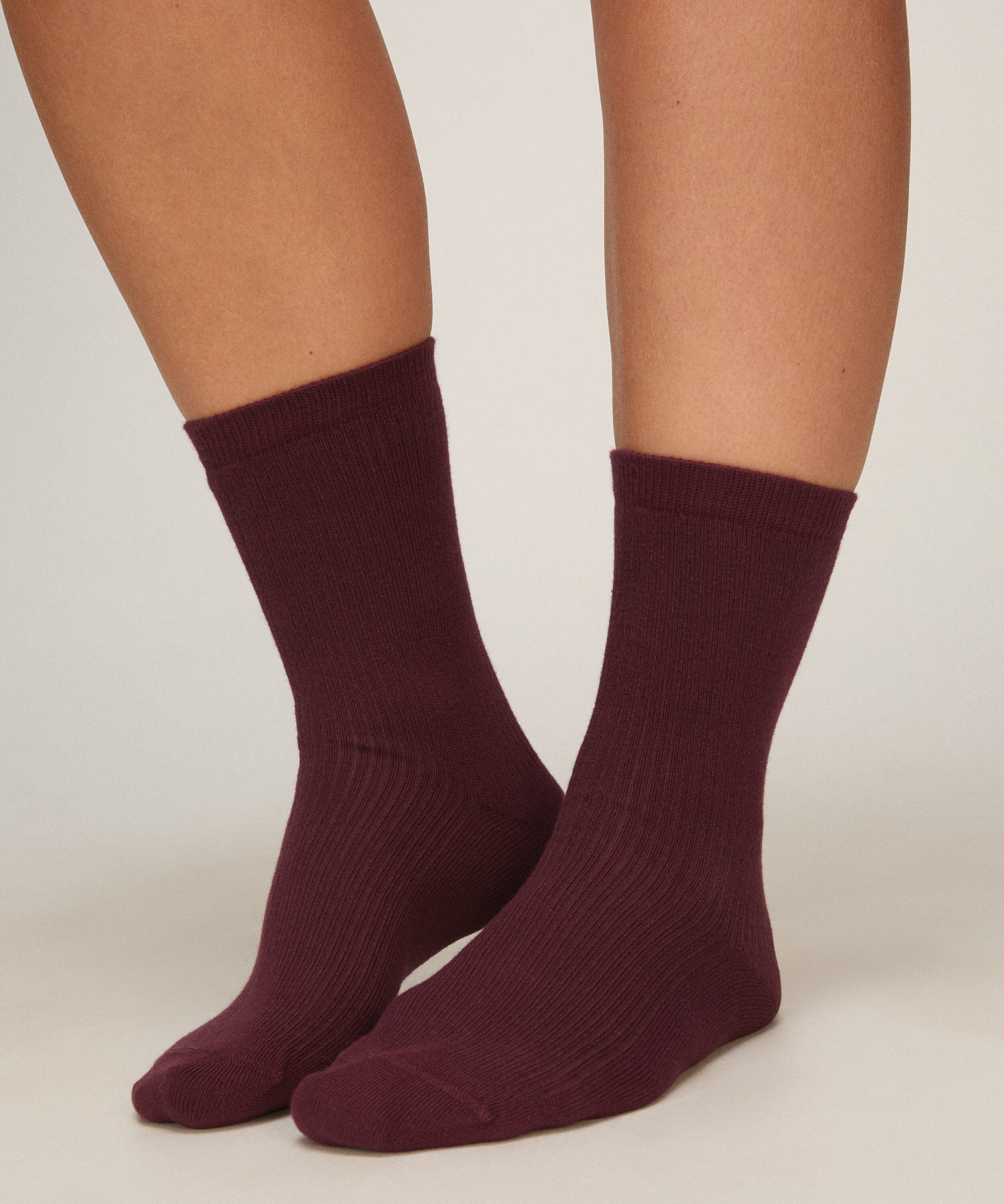 Lot de 3 Chaussettes Crew en Coton, Violet Lot de 3 Chaussettes Crew en Coton, Violet