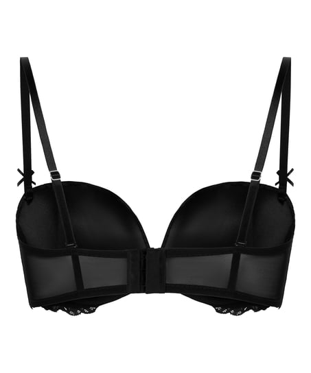 Soutien-gorge maximiseur préformé sans bretelles Posie, Noir