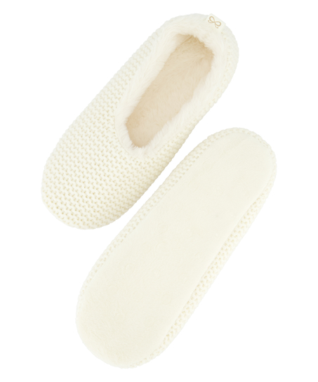 Ballerines Cosy, Blanc