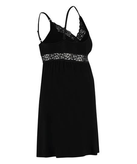 Umstands-Slip-Kleid, Schwarz