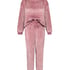 Pyjamaset Fleece Herz, Lila