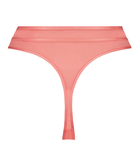 Hoch ausgeschnittener String Mesh, Orange