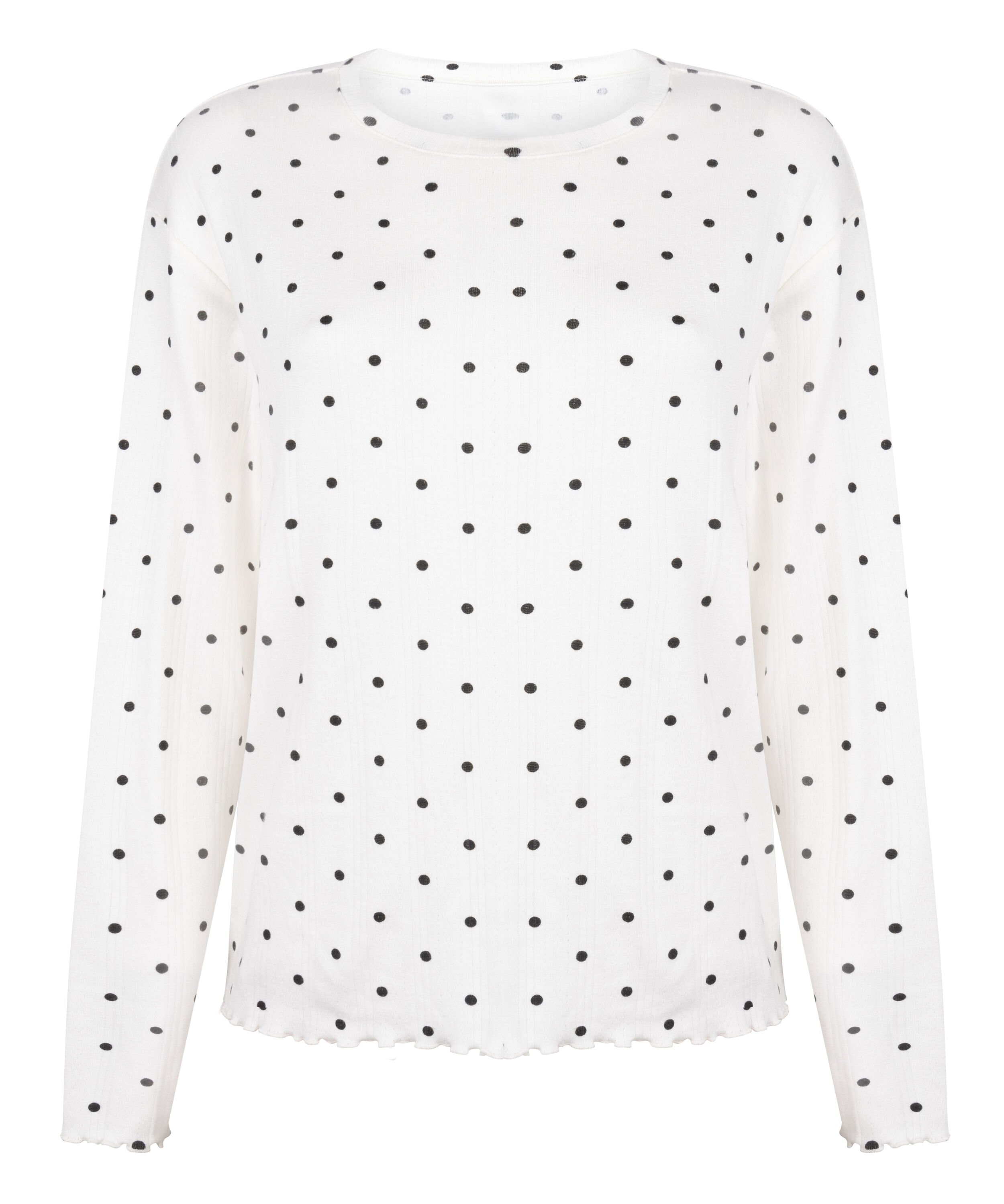 Pyjama Top Loose Pointelle, Blanc