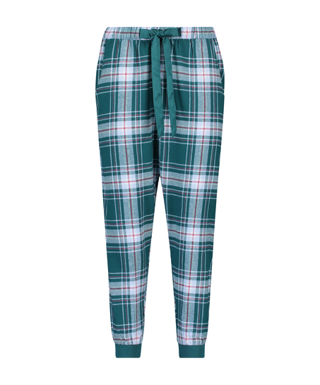 Petite Pyjamahose Twill Check, Blau
