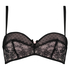 Padded strapless underwired bra Ramona, Noir