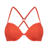 Geripptes Bikini-Oberteil Aruana, Orange