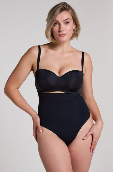 Hunkemöller String taille haute à gaine sculptante sans coutures mise en forme Noir