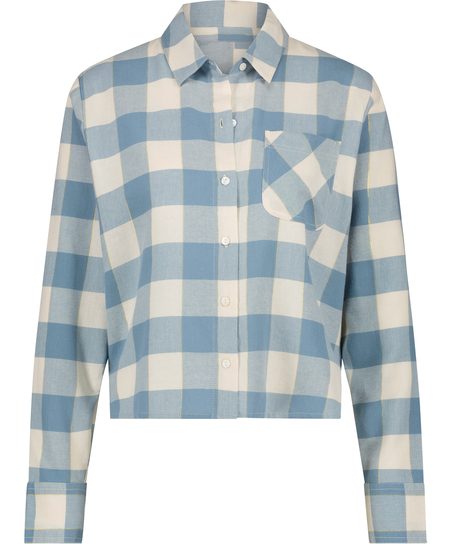 Pyjamatop aus Flanell, Blau