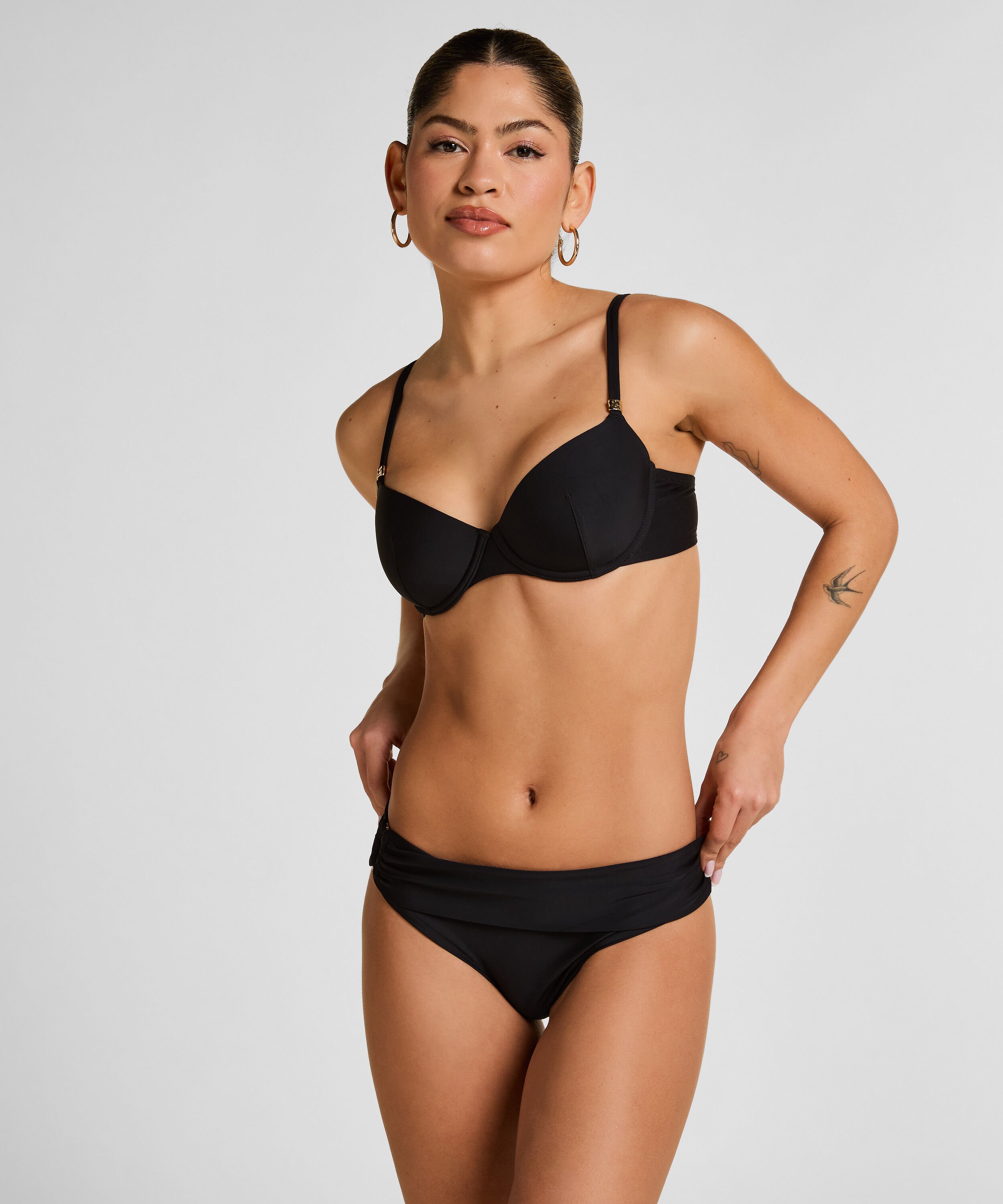 Bas de bikini Luxe Rio, Noir