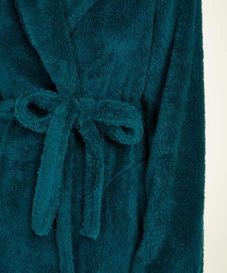 Bademantel Fleece, Blau
