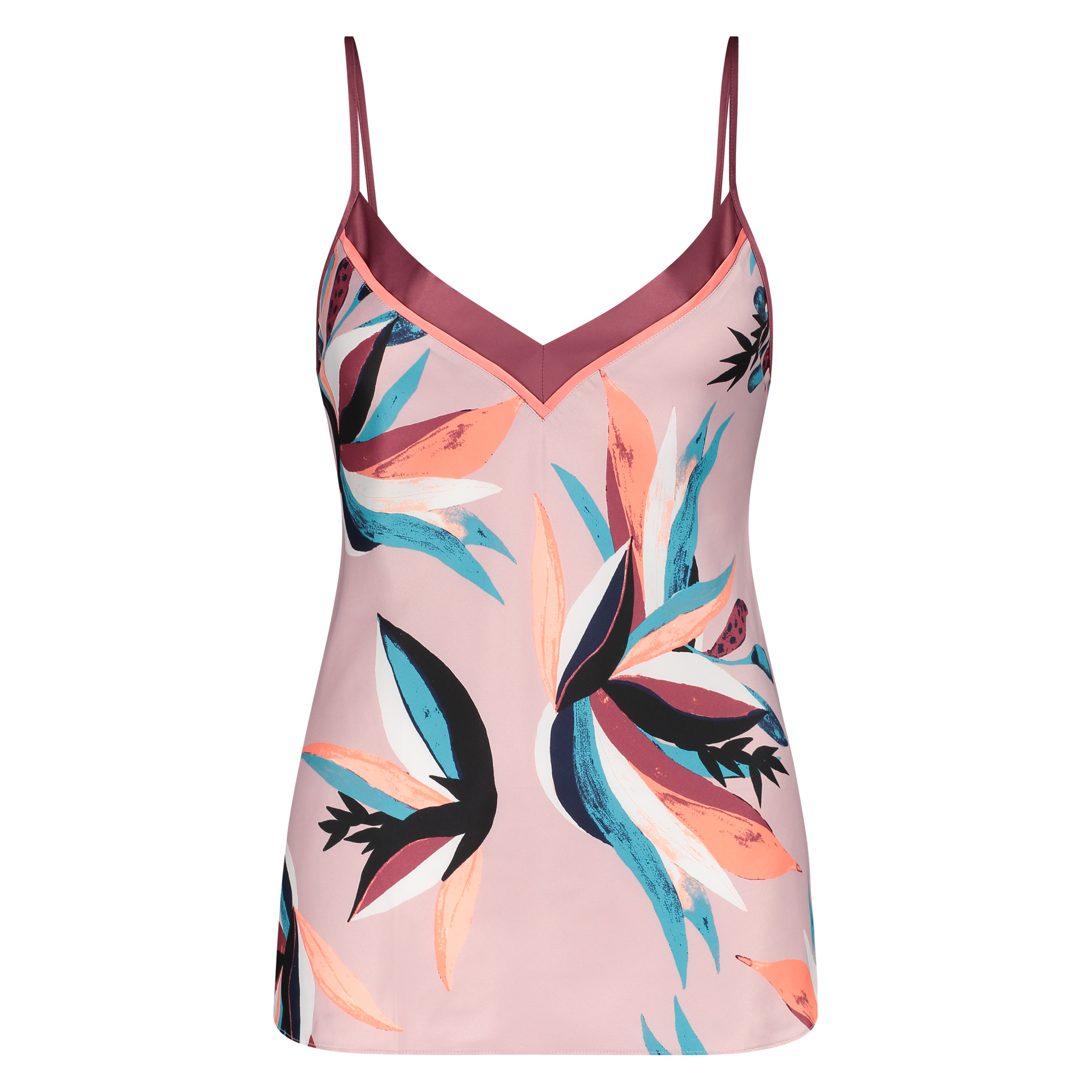 Camisole en satin, Violet, main