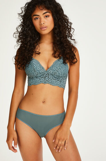 Hunkemöller Slip brésilien invisible Stripe mesh Vert