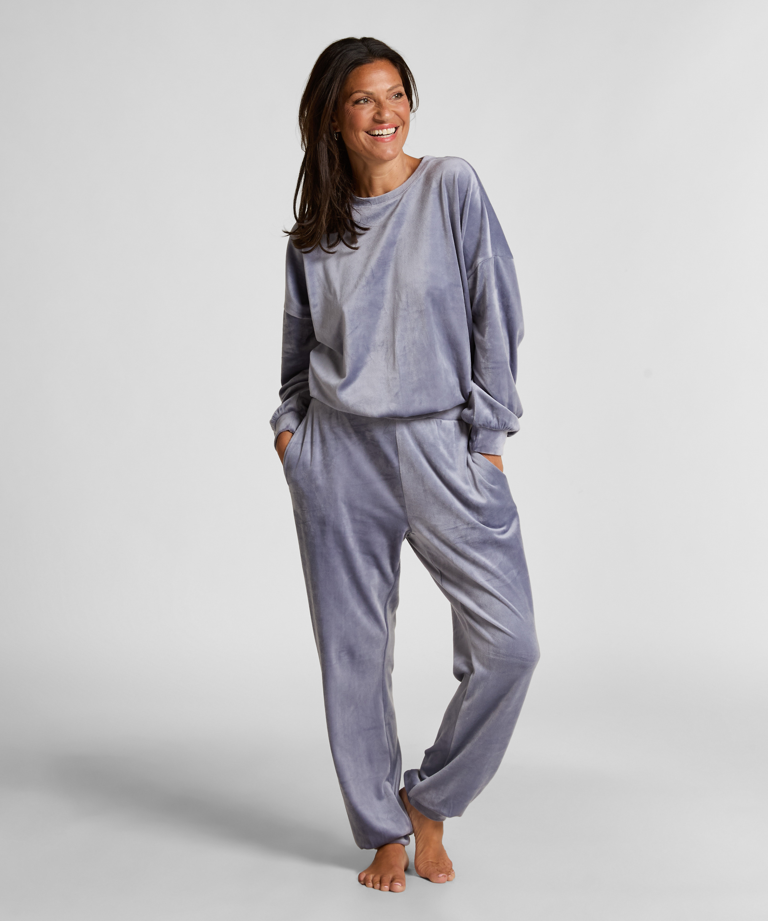 Pantalon de jogging Velours, Bleu, main