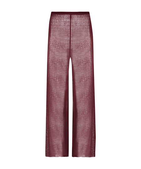 Strandhose aus offenem Strick, Rot
