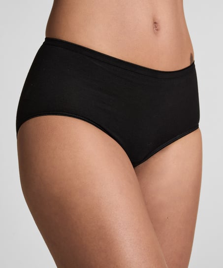 Superslip midi coton, Noir