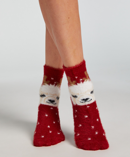 Lot de 2 Paires de Chaussettes Cosy, Rouge