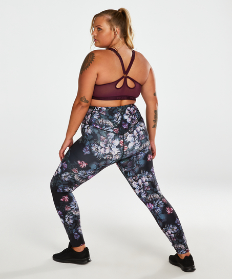 Legging de sport taille haute HKMX Flower, Noir