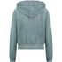 Hoodie Jacke Velours, Blau