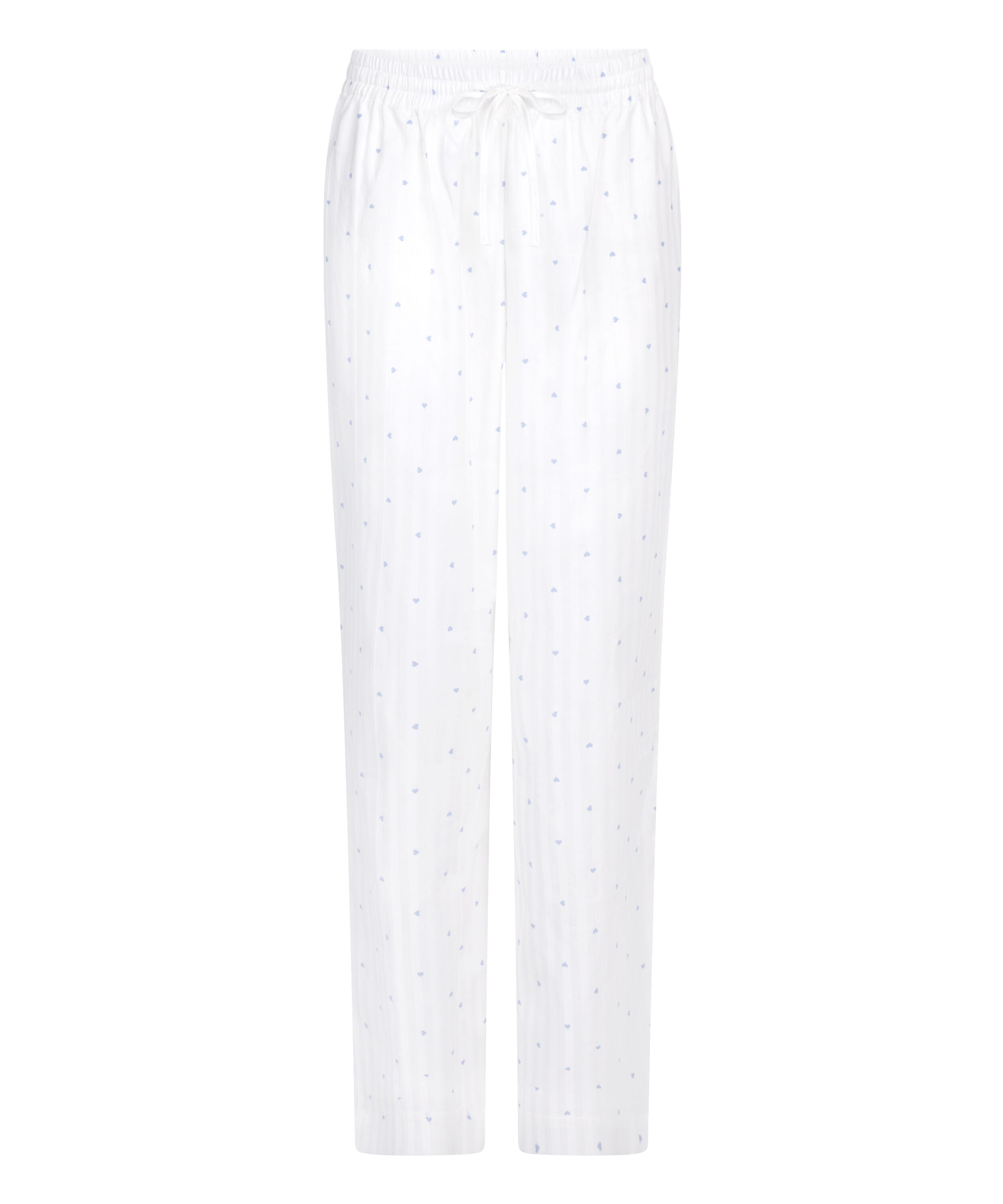 Jacquard Hearts Regular Pyjamahose, Blau