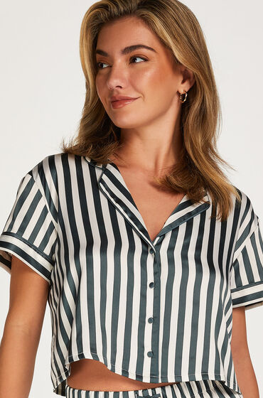 Image of Hunkemöller Kurzärmelige Satin-Jacke grün