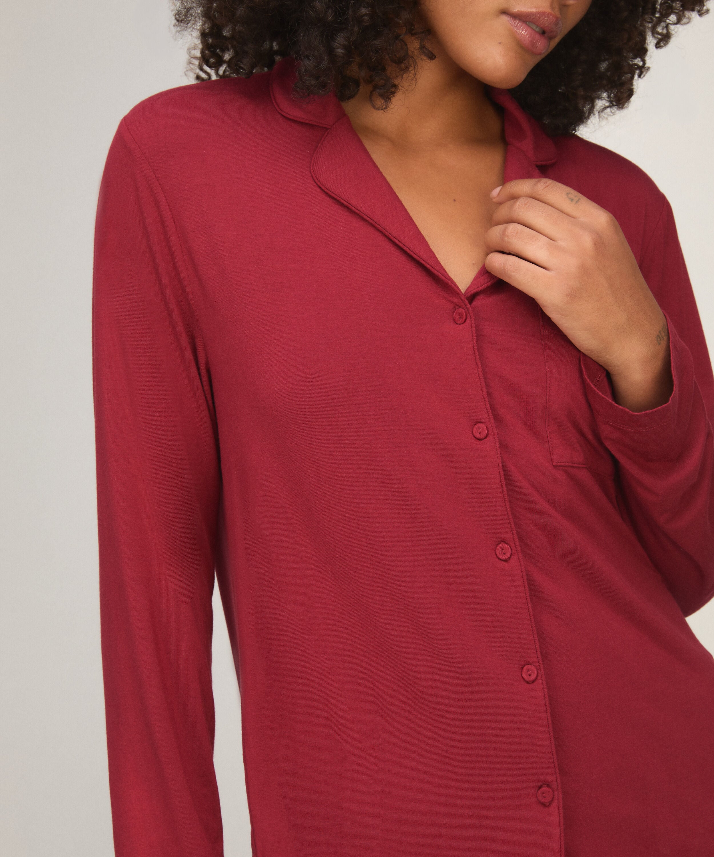 Langärmelige Jersey-Jacke Essential, Rot Langärmelige Jersey-Jacke Essential, Rot