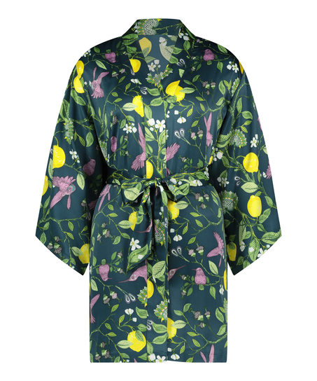 Kimono Satin, Blau