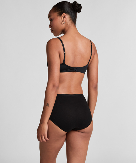 Superslip midi baumwolle, Schwarz