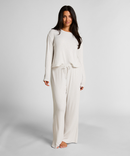 Pyjamahosen Pointelle, Beige