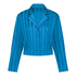 Langarmjacke Satin, Blau