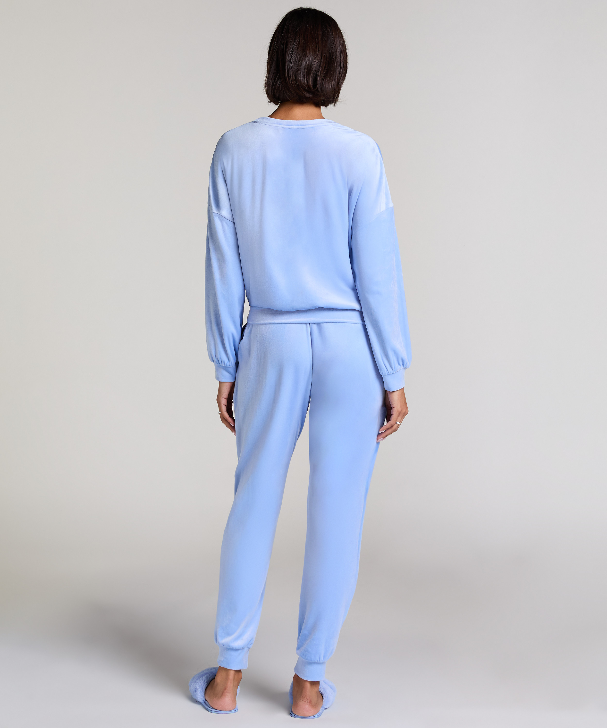 Velours Top, Blau, main