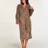 Bademantel Fleece, Beige