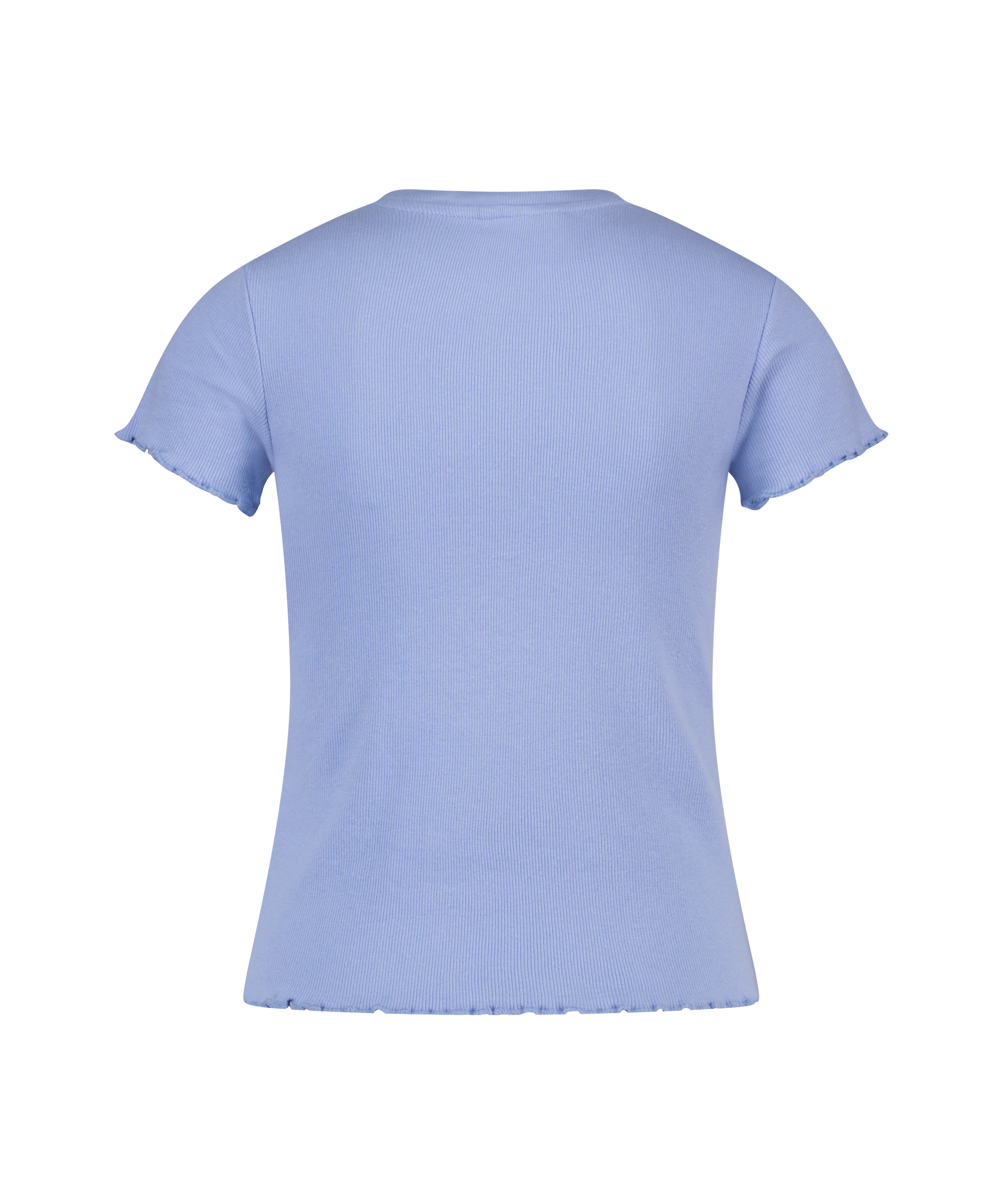 Shirt mit kurzen &Auml;rmeln Rib, Blau, main