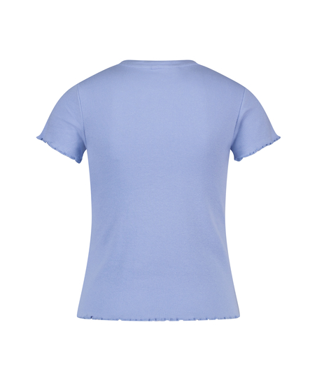 Shirt mit kurzen &Auml;rmeln Rib, Blau