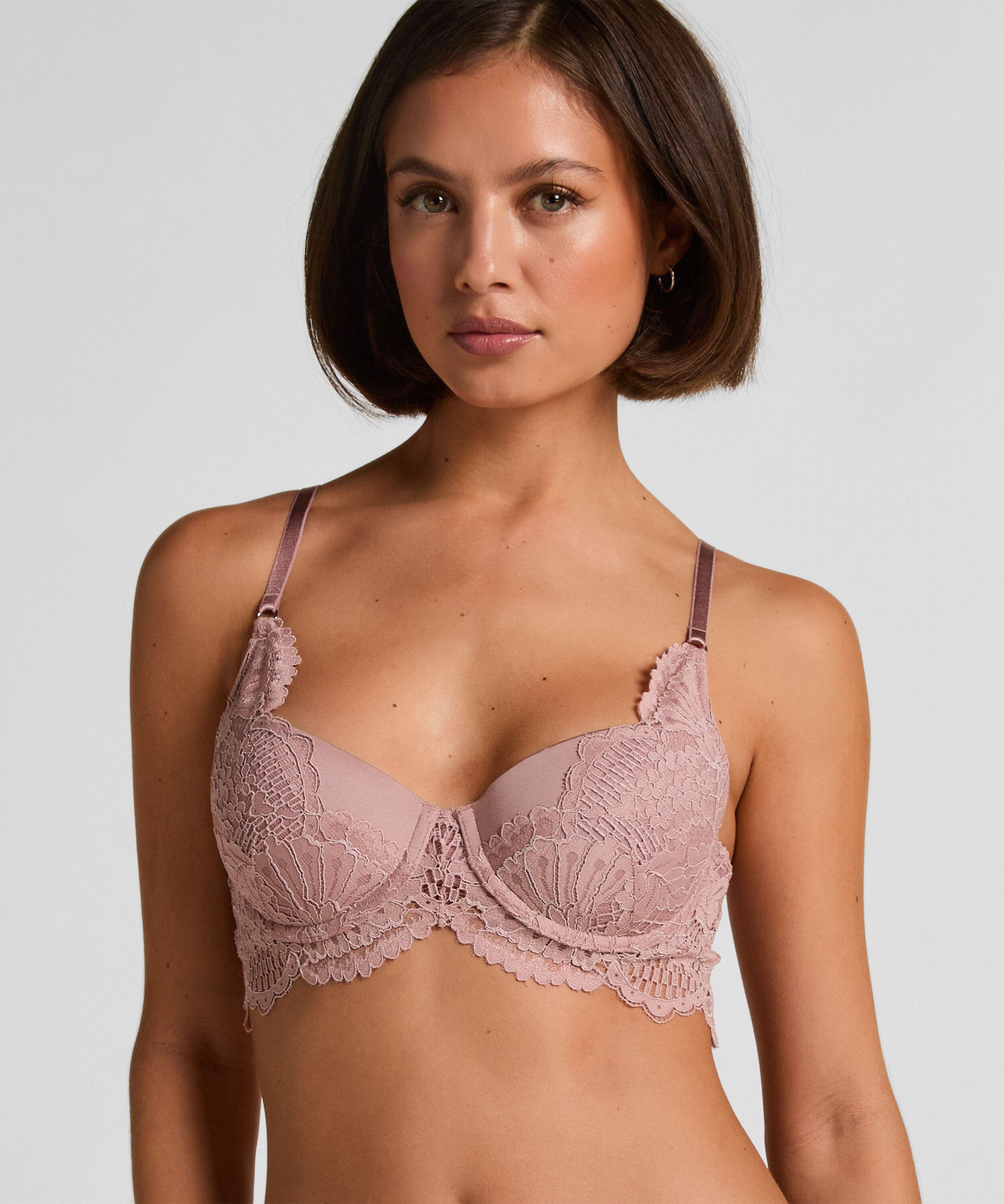 Soutien-gorge &agrave; armatures rembourr&eacute; longline Essie, Violet