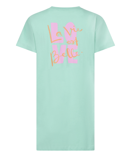 Nachthemd Rundhalsausschnitt, Grün