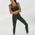 HKMX Sportlegging mit hoher Taille, gr&uuml;n