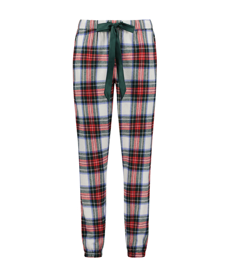 Petite Pyjamahose Flanell, Weiß